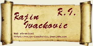 Rajin Ivačković vizit kartica